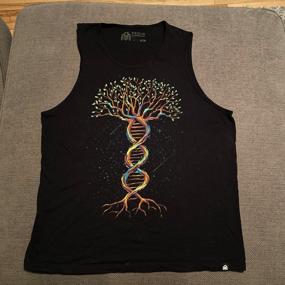 DNA tree roots tank top shirt - size XL